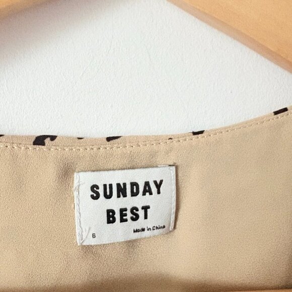 Aritzia Sunday Best Savoy Leopard Print Wrap Mini Dress Size 6 - Picture 6 of 8